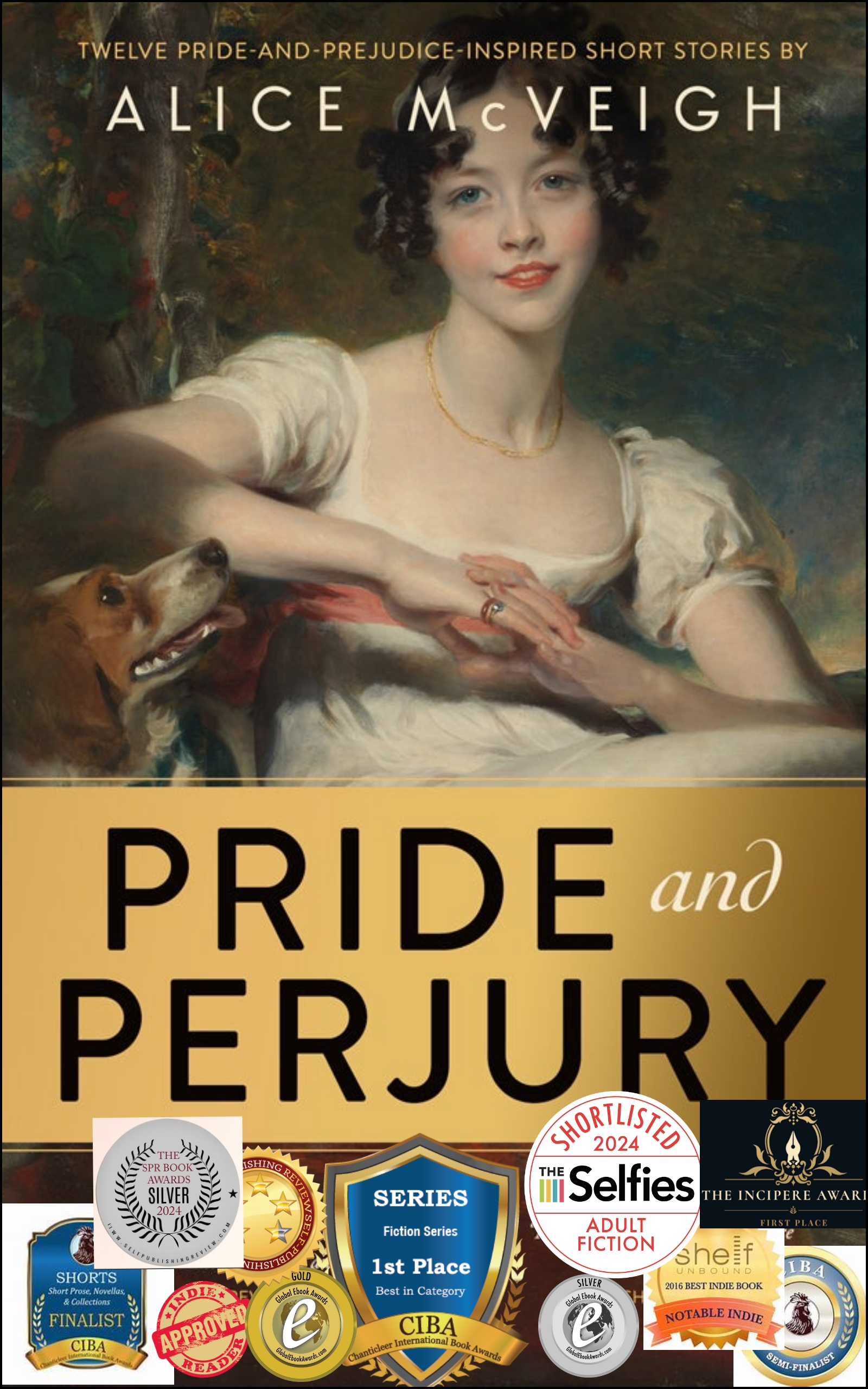 Pride and Perjury cover with award badges